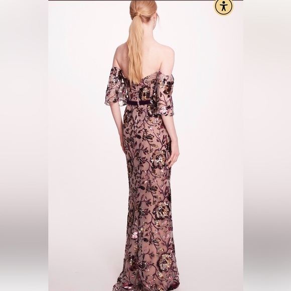 MARCHESA NOTTE***Stunning Floral Off-Shoulder Dress Gown***US 2,8***$995 - Picture 3 of 3